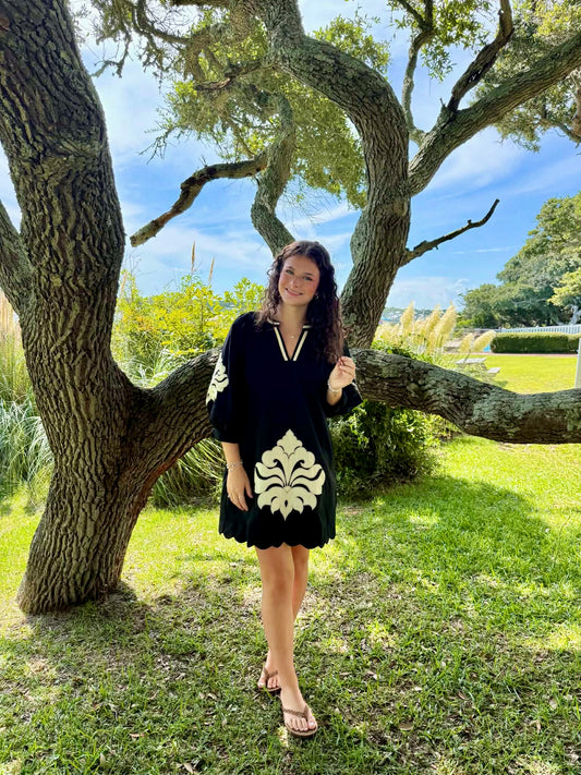 Callie Cotton Mini Dress with embroidery