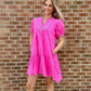 Maddie Bubble Pink Dress