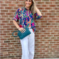 Rae Metallic Bloom Blouse