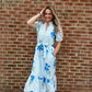Bentley Blue Striped and Floral Maxi