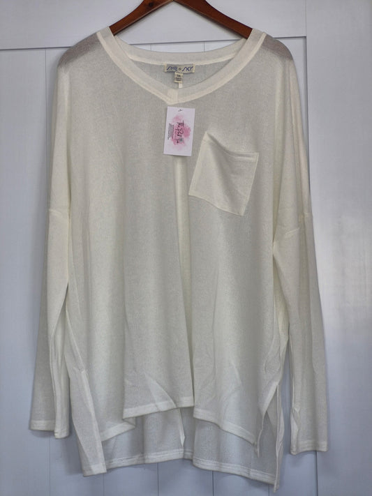 Curvy Ivory Long Sleeve