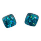 Teal Glitter Studs
