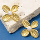 Pearl Four-Petal Flower Stud Earrings | Women's Floral Jewelry