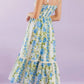 Carolina Blue Floral Midi Dress
