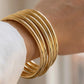 5Pc Metallic Bangle Bracelet Set