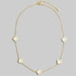 Cubic Zirconia Station Clover Chain Necklace