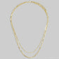 Gold Dipped Layered Mixed Chain Necklace