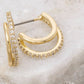 Gold Dipped Two Layered Hoop Earrings