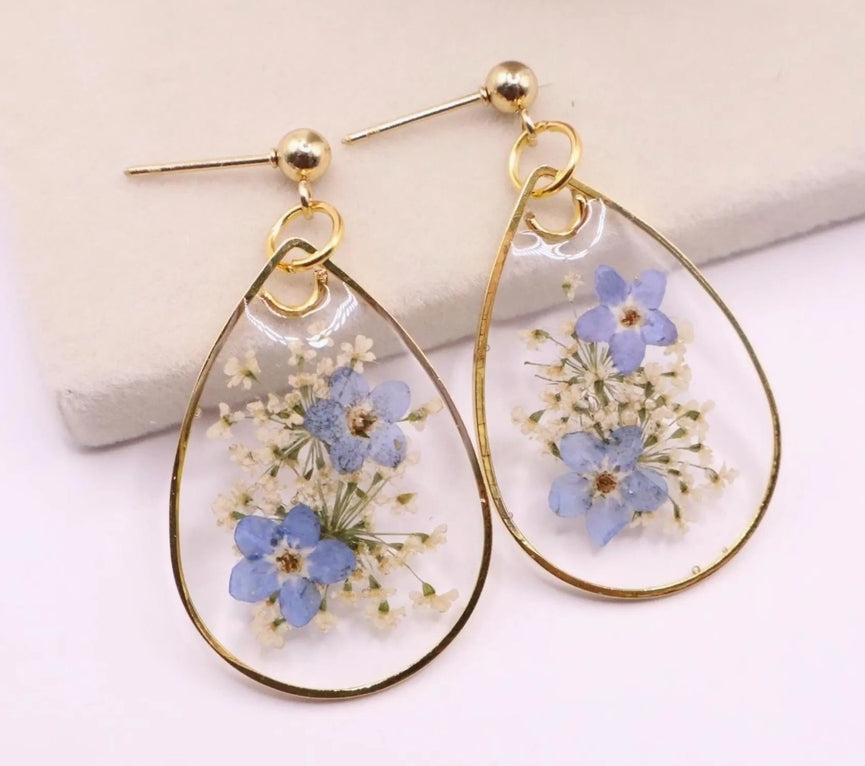 Blue Wildflower Dangles
