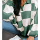 Allison Checkered VNeck Sweater