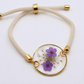 Purple Wildflower Bracelet