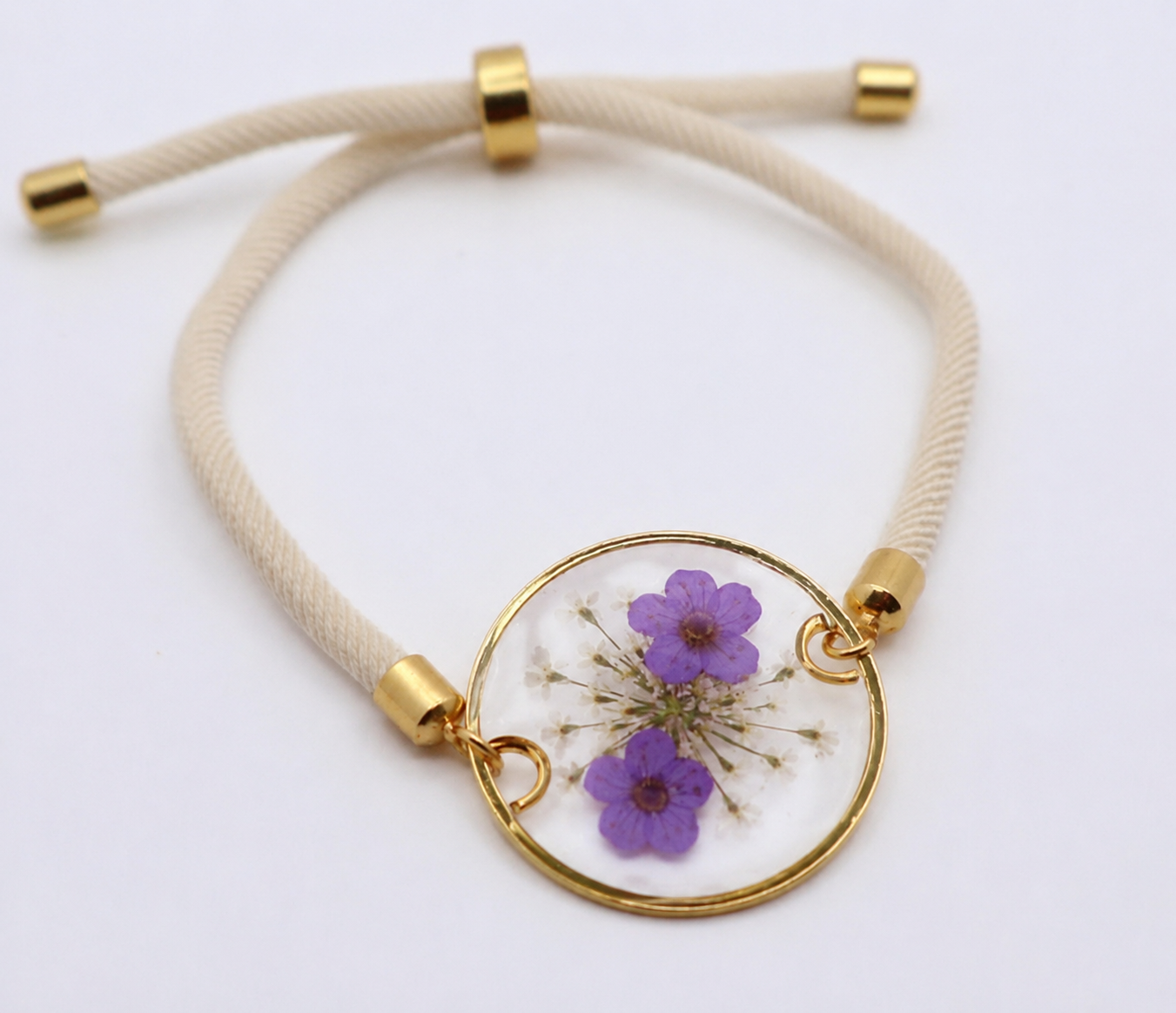 Purple Wildflower Bracelet