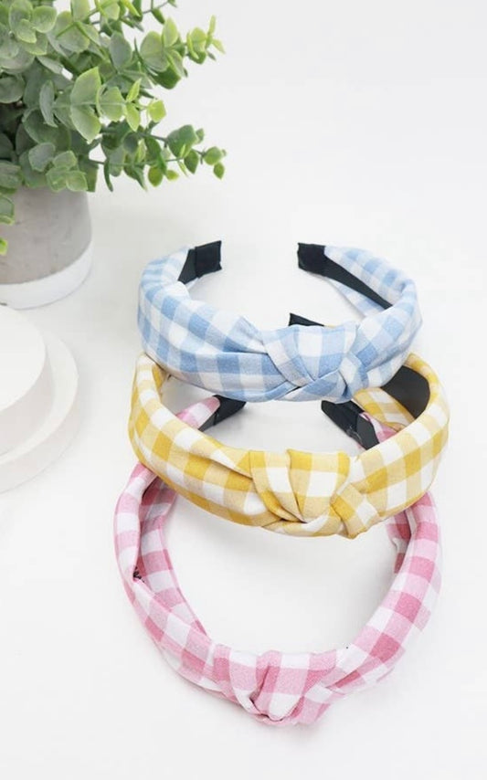 Plaid Knotted Headband